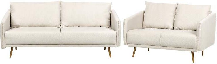 Beliani MAURA Woonkamerset Beige Polyester