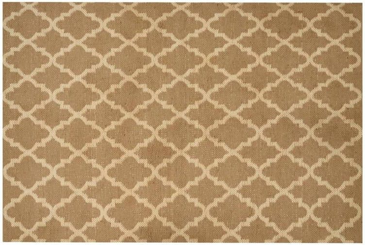 Beliani MERMER Laagpolig vloerkleed Beige 200 x 300 cm Jute