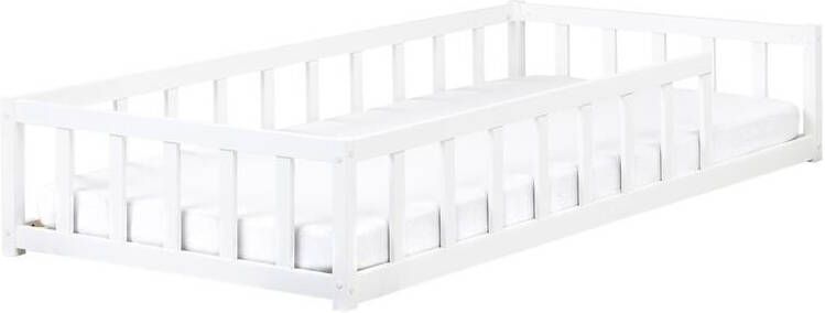 Beliani MEYMAC Kinderbed Wit 90 x 200 cm Dennenhout