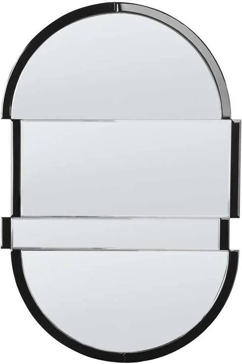 Beliani MICHERY Wandspiegel Zwart 60 x 90 cm Glas