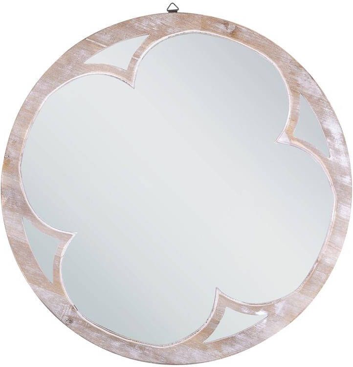 Beliani MONCLOVA Tafel spiegel Lichte houtkleur Dennenhout