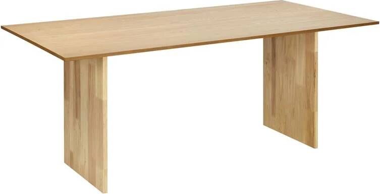 Beliani MOORA Eettafel-Lichte houtkleur-MDF
