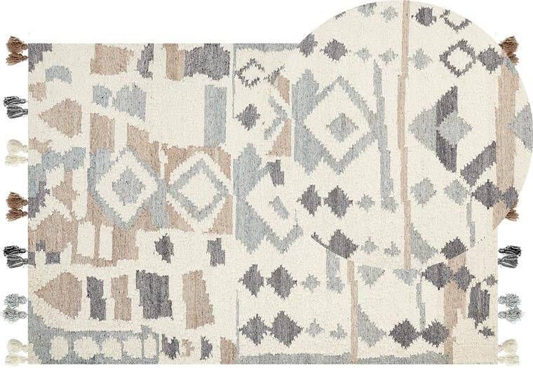 Beliani MRGAVET Kelim vloerkleed Multicolor 160 x 230 cm Wol
