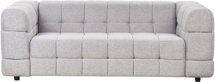 Beliani MULLOLA Driezitsbank Lichtgrijs Polyester