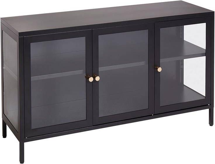 Beliani NEWPORT Sideboard Zwart Staal