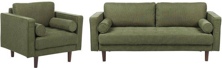 Beliani NURMO Woonkamer set 4-zits Groen Polyester