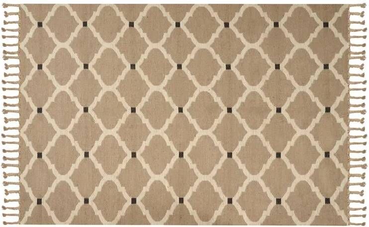 Beliani ORENCIK Laagpolig vloerkleed Beige 200 x 300 cm Jute