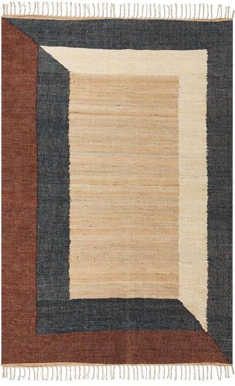Beliani -ORTAKOY-Laagpolig vloerkleed-Meerkleurig-200 x 300 cm-Jute