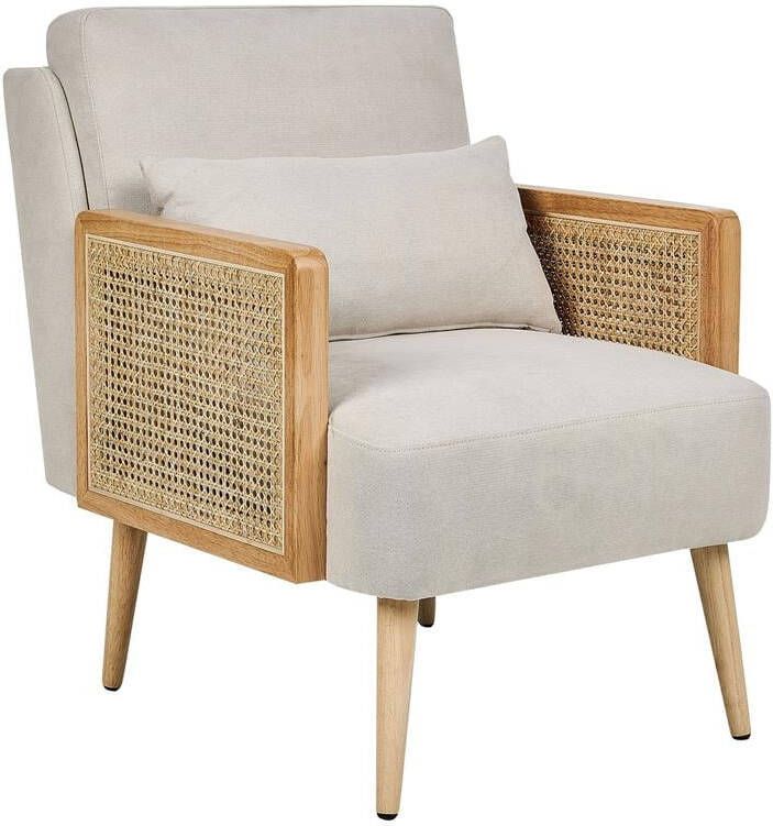 Beliani ORUM Fauteuil Lichtbeige Rotan