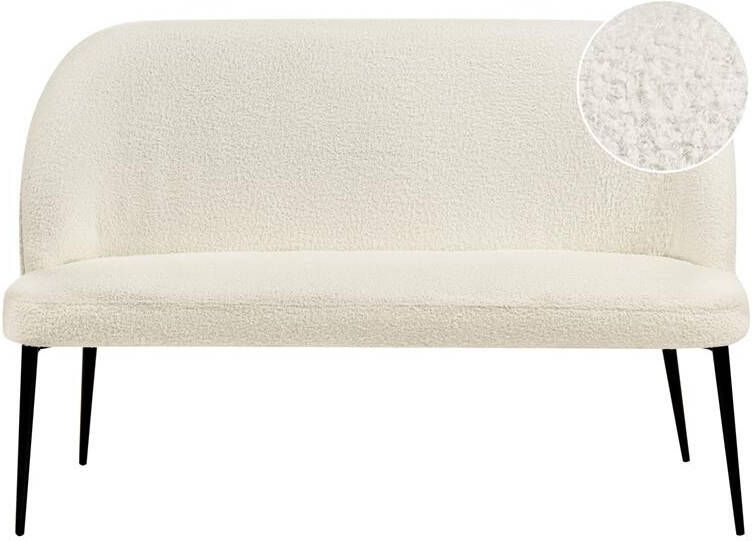 Beliani OSBY Tweezitsbank Lichtbeige Bouclé