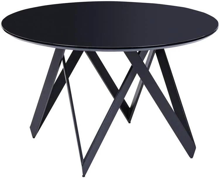 Beliani OXHILL Ronde eettafel Zwart 90 cm MDF