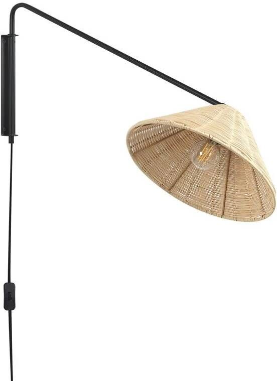 Beliani PALENA Wandlamp Natuurlijk Rotan