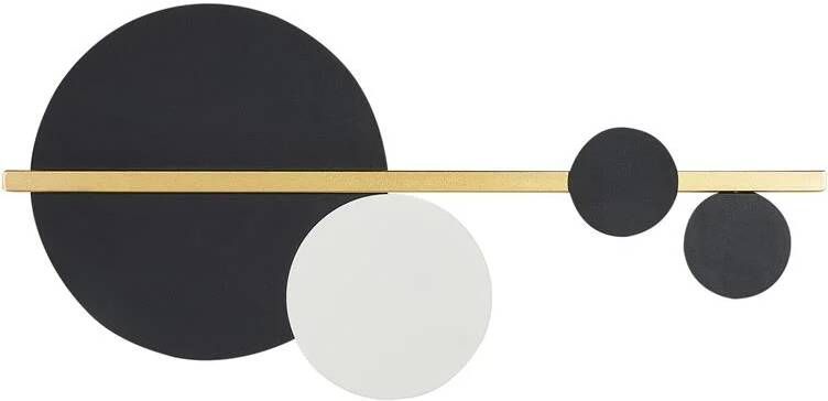 Beliani PARITA Wandlamp Zwart|Goud Metaal