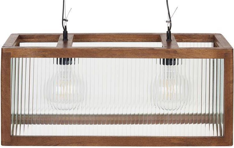 Beliani PENNA Hanglamp-Lichte houtkleur-Mangohout