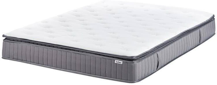 Beliani -PLEASANT-Pocketveringmatras hard-Wit-160 x 200 cm-Traagschuim