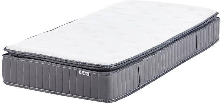 Beliani -PLEASANT-Pocketveringmatras hard-Wit-90 x 200 cm-Traagschuim