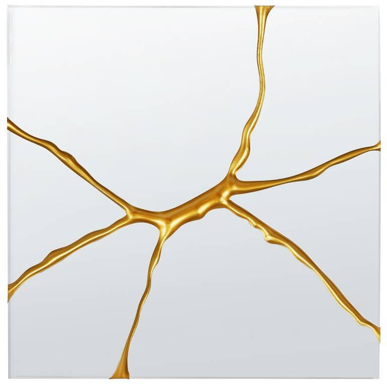 Beliani POIVRES Wandspiegel Goud 80 x 80 cm Glas
