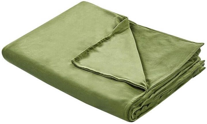 Beliani -RHEA-Verzwaringsdeken hoes-Donkergroen-100 x 150 cm-Polyester