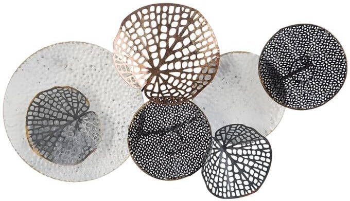 Beliani RHODIUM Wanddecoratie Wit Metaal