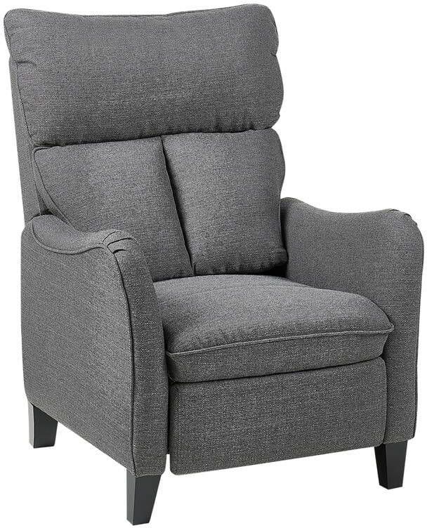 Beliani ROYSTON TV-fauteuil-Grijs-Polyester
