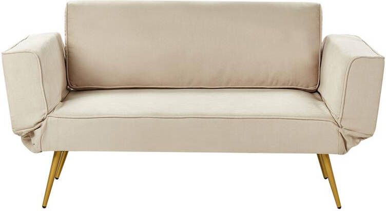 Beliani SAARELA Slaapbank Beige Polyester