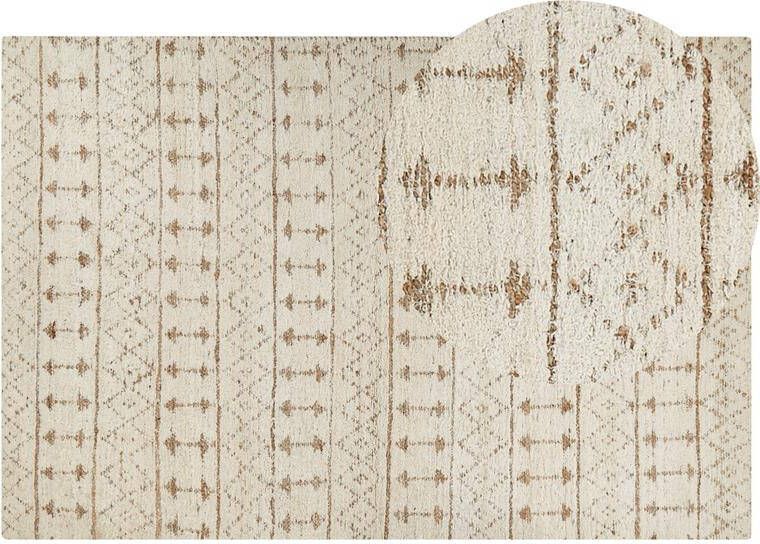 Beliani SANAO Vloerkleed Beige 200 x 300 cm Katoen