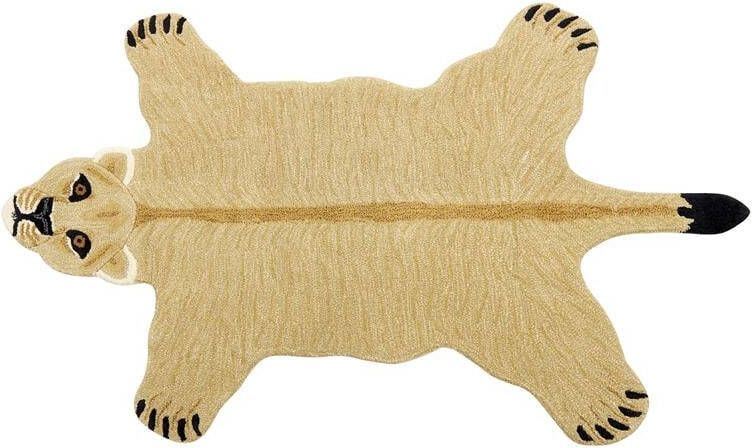 Beliani SARABI Kindervloerkleed Beige 100 x 160 cm Wol