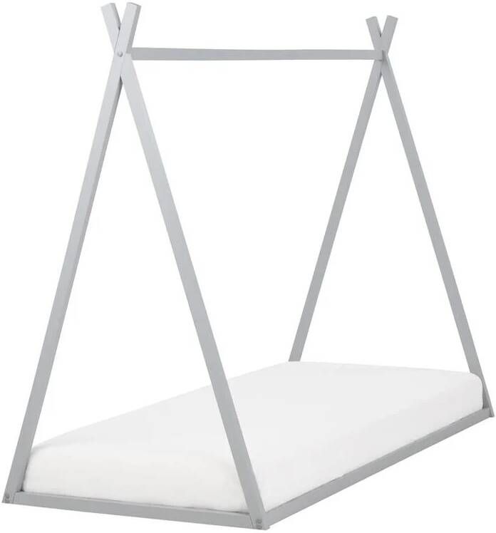Beliani SAURAT Kinderbed Grijs 90 x 200 cm Dennenhout