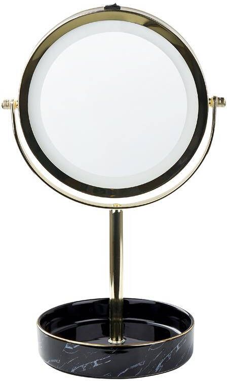 Beliani SAVOIE Make-up spiegel-Goud-IJzer Keramiek Glas