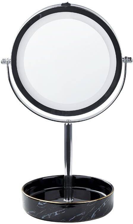 Beliani SAVOIE Make-up spiegel-Zilver-IJzer Keramiek Glas