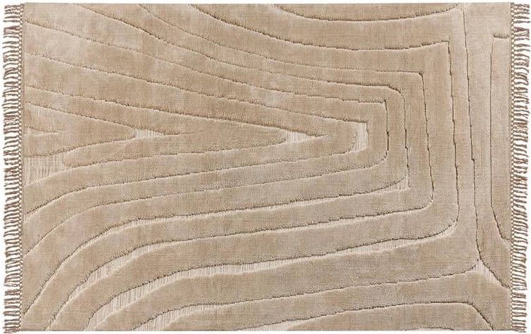 Beliani SAZOO Vloerkleed Beige 200 x 300 cm Polyester