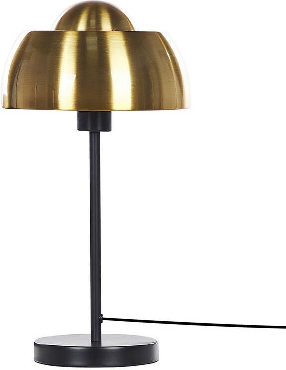 Beliani SENETTE Tafellamp Zwart|Goud Metaal