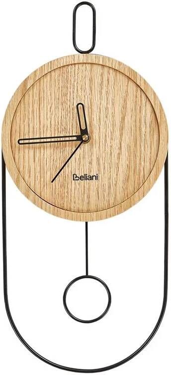 Beliani SIERRE Wandklok-Lichte houtkleur-MDF