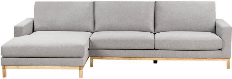 Beliani SIGGARD Hoekbank Grijs Rechtszijdig Polyester