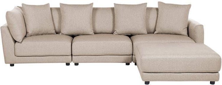 Beliani SIGTUNA Hoekbank Beige Universeel Polyester