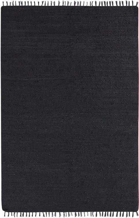Beliani SINANKOY Laagpolig tapijt Zwart 200 x 300 cm Jute