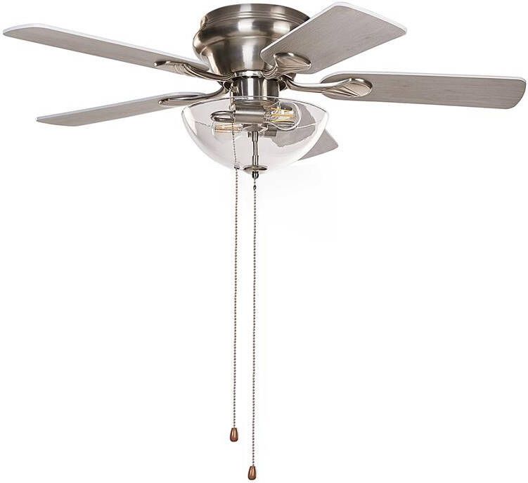 Beliani SIRAMA Plafondlamp met ventilator-Zilver-Multiplex