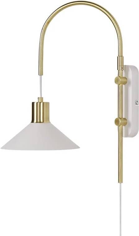 Beliani SISSA Wandlamp Wit Metaal