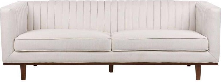 Beliani SKAULE Driezitsbank Beige Polyester