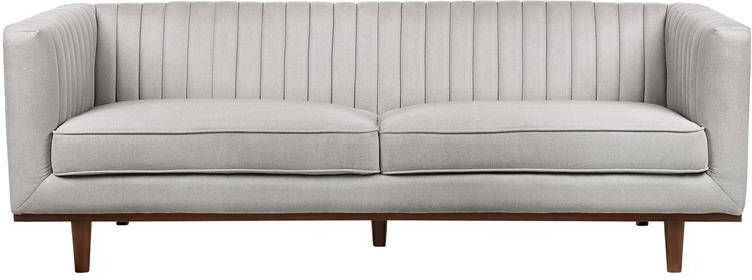 Beliani SKAULE Driezitsbank Lichtgrijs Polyester