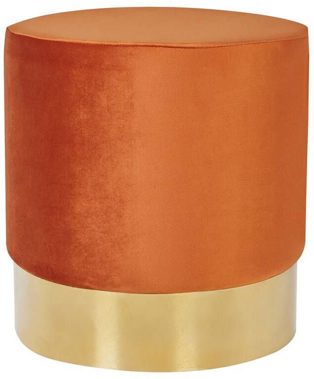 Beliani SOPHIA Poef Oranje Fluweel