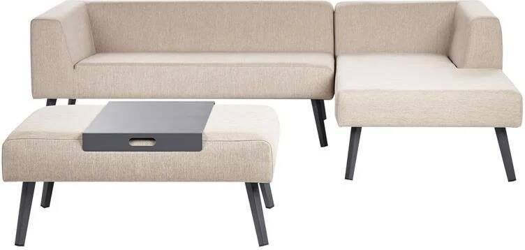Beliani SORRIVOLI Loungeset 4-zits Beige Olefine