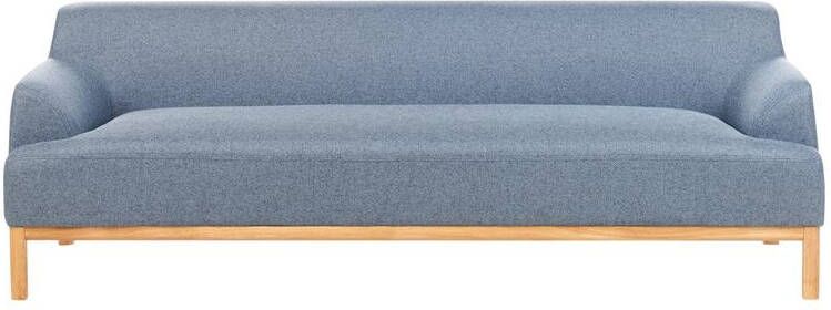Beliani SOSJO Driezitsbank Blauw Polyester