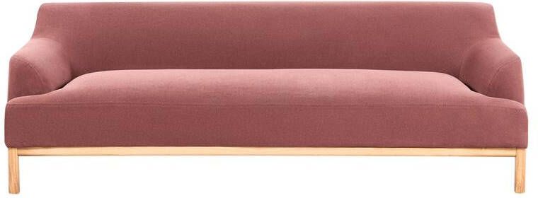 Beliani SOSJO Driezitsbank Bordeauxrood Polyester