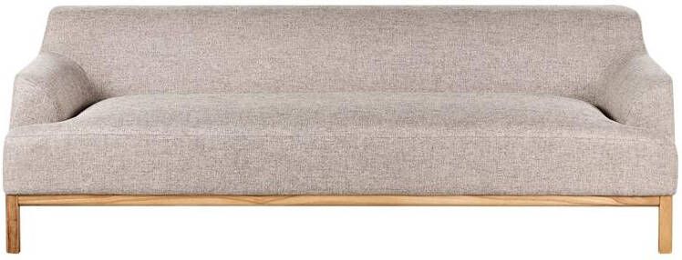 Beliani SOSJO Driezitsbank Lichtbruin Polyester