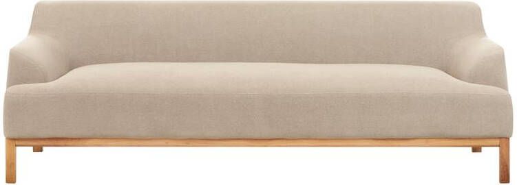 Beliani SOSJO Driezitsbank Taupe Polyester