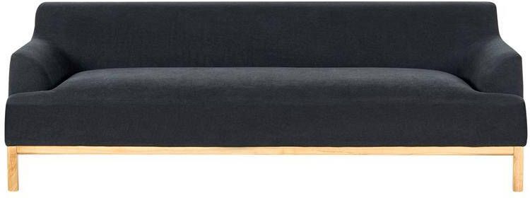 Beliani SOSJO Driezitsbank Zwart Polyester