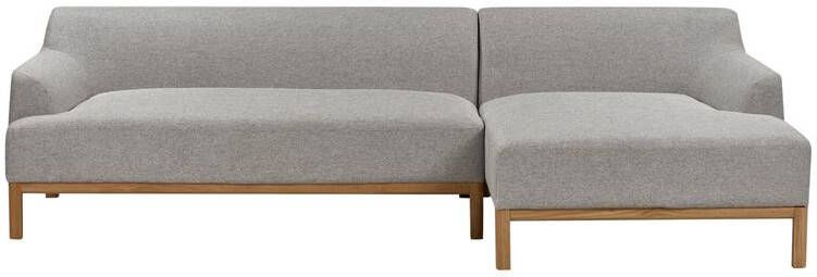 Beliani SOSJO Hoekbank Grijs Linkszijdig Polyester