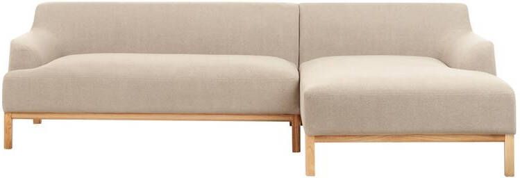 Beliani SOSJO Hoekbank Taupe Linkszijdig Polyester
