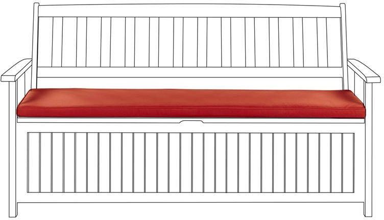 Beliani SOVANA Tuinkussen Rood 45 x 110 cm Polyester